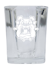 Fresno State Bulldogs 2 Ounce Square Shot Glass laser etched logo Design