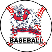 Fresno State Bulldogs 4-Inch Round Baseball Vinyl Decal Sticker