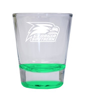 Georgia Southern Eagles Etched Round Shot Glass 2 oz Green
