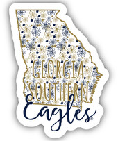 Georgia Southern Eagles Floral State Die Cut Decal 4-Inch