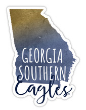 Georgia Southern Eagles Watercolor State Die Cut Decal 2-Inch