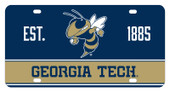 Georgia Tech Yellow Jackets Metal License Plate