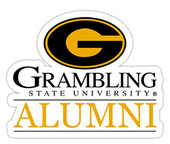 Grambling University Tigers 4" Alumni Decal Sticker 4 Pack