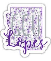 Grand Canyon University Lopes Floral State Die Cut Decal 4-Inch