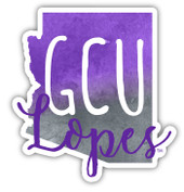 Grand Canyon University Lopes Watercolor State Die Cut Decal 2-Inch, Multi