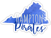 Hampton University Watercolor State Die Cut Decal 2-Inch