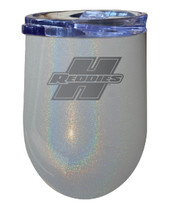 Henderson State Reddies 12 oz Laser Etched Insulated Wine Stainless Steel Tumbler Rainbow Glitter Grey