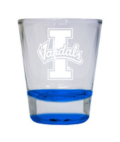 Idaho Vandals Etched Round Shot Glass 2 oz Blue