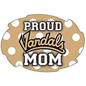 Idaho Vandals NCAA Collegiate Trendy Polka Dot Proud Mom 5" x 6" Swirl Decal Sticker
