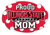 Illinois State Redbirds NCAA Collegiate Trendy Polka Dot Proud Mom 5" x 6" Swirl Decal Sticker