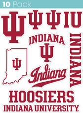 Indiana Hoosiers 10 Pack Collegiate Vinyl Decal Sticker