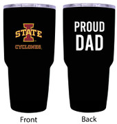 Iowa State Cyclones Proud Dad 24 oz Insulated Stainless Steel Tumblers Black.