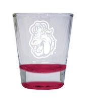 James Madison Dukes Etched Round Shot Glass 2 oz Red
