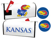 Kansas Jayhawks Magnetic Mailbox Cover & Sticker Set