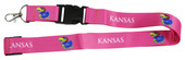 Kansas Jayhawks Pink Lanyard