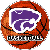 Kansas State Wildcats 4-Inch Round Basketball Vinyl Decal Sticker