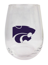 Kansas State Wildcats 9 oz Stemless Wine Glass