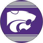 Kansas State Wildcats Collegiate 4 Inch Round Trendy Polka Dot Magnet