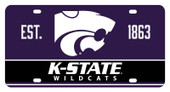 Kansas State Wildcats Metal License Plate