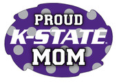 Kansas State Wildcats NCAA Collegiate Trendy Polka Dot Proud Mom 5" x 6" Swirl Decal Sticker