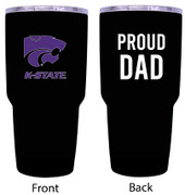 Kansas State Wildcats Proud Dad 24 oz Insulated Stainless Steel Tumblers Black.
