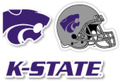 Kansas State Wildcats Vinyl Decal Sticker 3 Pack 4-Inch Each