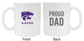 Kansas State WildcatsProud Dad White Ceramic Coffee Mug (White).