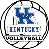 Kentucky Wildcats 4-Inch Round Volleyball Vinyl Decal Sticker