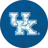 Kentucky Wildcats Distressed Wood Grain 4 Inch Round Magnet