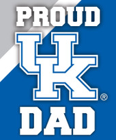 Kentucky Wildcats NCAA Collegiate 5x6 Inch Rectangle Stripe Proud Dad Decal Sticker