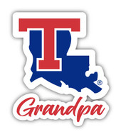 Louisiana Tech Bulldogs 4 Inch Proud Grandpa Die Cut Decal