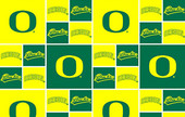 University of Oregon Ducks Cotton Fabric with Geometric Print or Matching Solid Cotton Fabrics