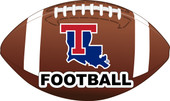 Louisiana Tech Bulldogs 4-Inch Round Football Vinyl Decal Sticker