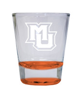 Marquette Golden Eagles Etched Round Shot Glass 2 oz Orange