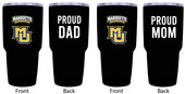 Marquette Golden Eagles Proud Mom and Dad 24 oz Insulated Stainless Steel Tumblers 2 Pack Black.