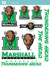 Marshall Thundering Herd 10 Pack Collegiate Vinyl Decal Sticker