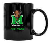 Marshall Thundering Herd Black Ceramic Coffee Mug (Black).