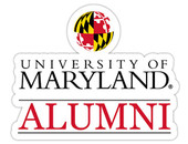 Maryland Terrapins 4-Inch Laser Cut Alumni Vinyl Decal Sticker 4-Pack