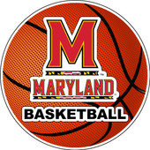 Maryland Terrapins 4-Inch Round Basketball Vinyl Decal Sticker