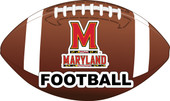 Maryland Terrapins 4-Inch Round Football Vinyl Decal Sticker