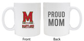 Maryland Terrapins Proud Mom White Ceramic Coffee Mug 2-Pack (White).