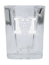 Mercer University 2 Ounce Square Shot Glass laser etched logo Design