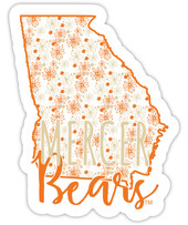 Mercer University Floral State Die Cut Decal 4-Inch