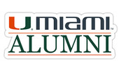 Miami Hurricanes 4-Inch Laser Cut Alumni Vinyl Decal Sticker