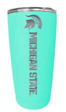 Michigan State Spartans Etched 16 oz Stainless Steel Tumbler (Choose Your Color)