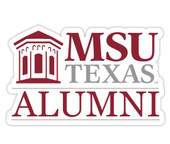 Midwestern State University Mustangs 4-Inch Laser Cut Alumni Vinyl Decal Sticker