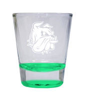 Minnesota Duluth Bulldogs Etched Round Shot Glass 2 oz Green