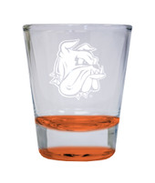 Minnesota Duluth Bulldogs Etched Round Shot Glass 2 oz Orange
