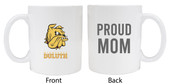 Minnesota Duluth Bulldogs Proud Mom White Ceramic Coffee Mug 2-Pack (White).