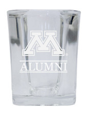 Minnesota Gophers College Alumni 2 Ounce Square Shot Glass laser etched